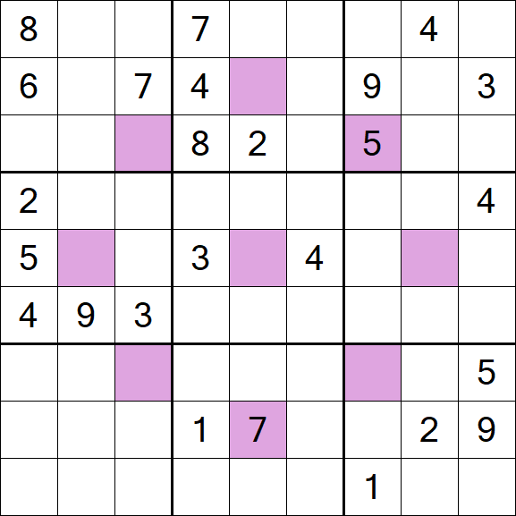 Asterisk Sudoku - Schwierig