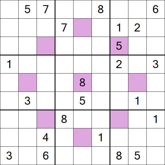 Asterisk Sudoku - Difficile