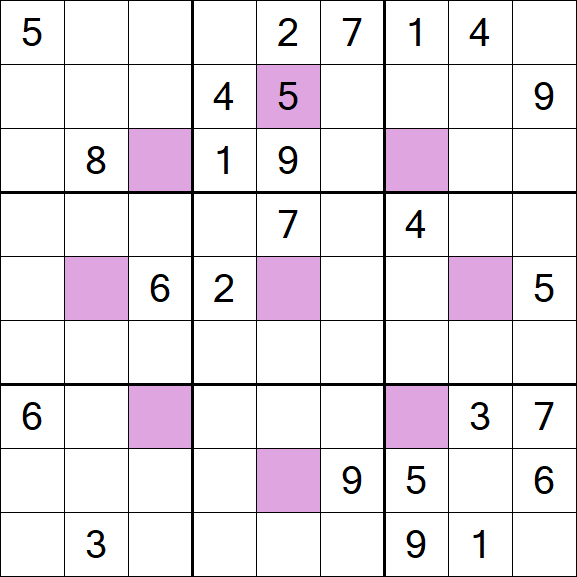 Asterisk Sudoku - Difficile