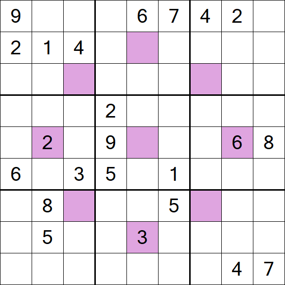 Asterisk Sudoku - Schwierig