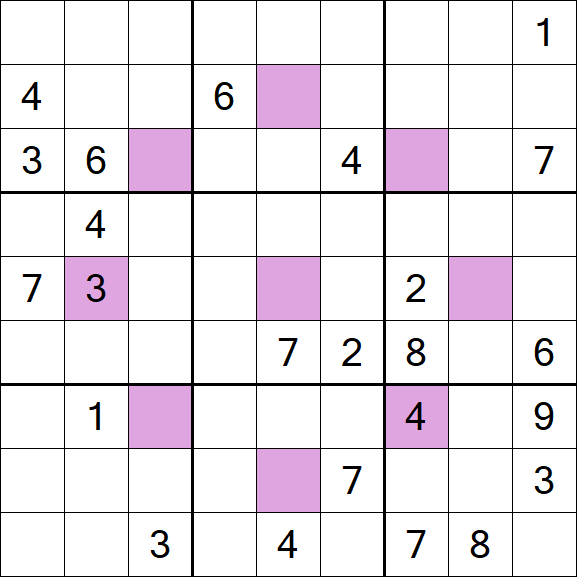 Asterisk Sudoku - Schwierig
