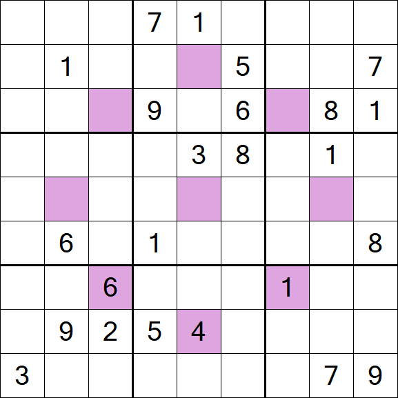 Asterisk Sudoku - Schwierig