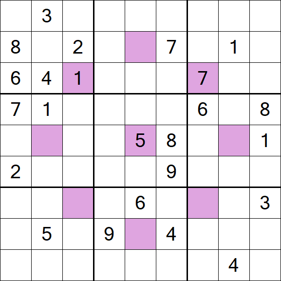 Asterisk Sudoku - Schwierig