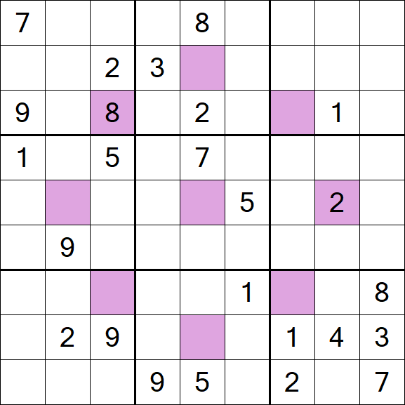 Asterisk Sudoku - Schwierig