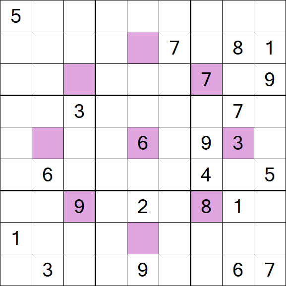 Asterisk Sudoku - Schwierig