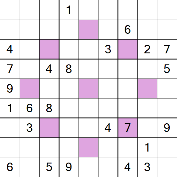 Asterisk Sudoku - Schwierig