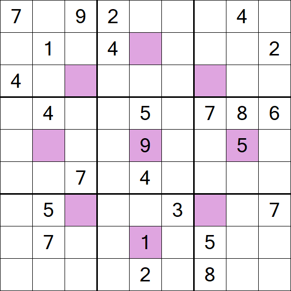 Asterisk Sudoku - Schwierig