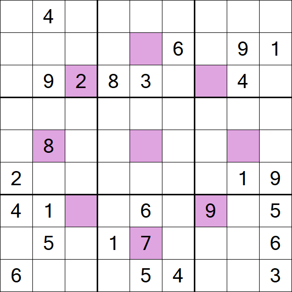 Asterisk Sudoku - Schwierig