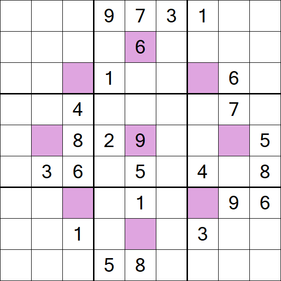 Asterisk Sudoku - Schwierig