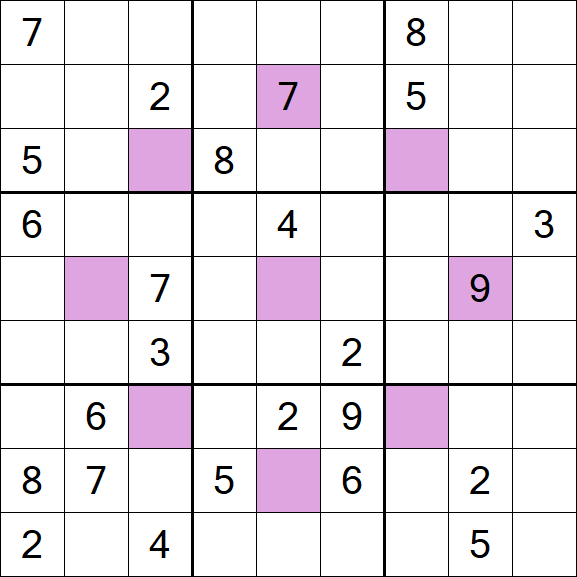 Asterisk Sudoku - Schwierig
