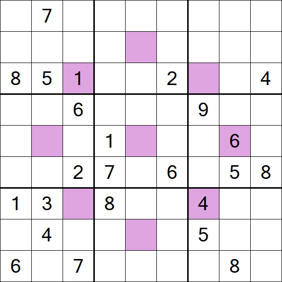 Asterisk Sudoku - Schwierig
