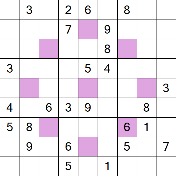Asterisk Sudoku - Schwierig