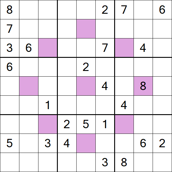 Asterisk Sudoku - Schwierig