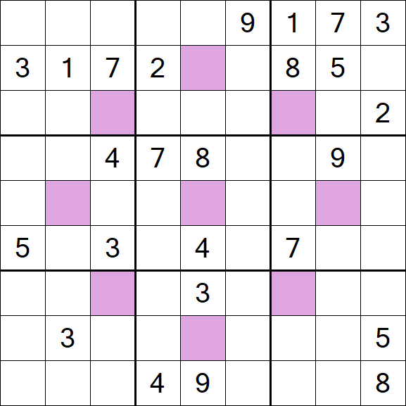 Asterisk Sudoku - Schwierig