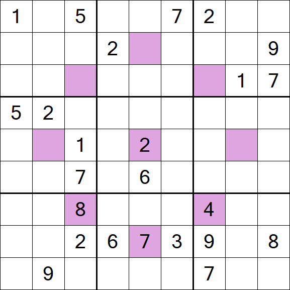 Asterisk Sudoku - Schwierig