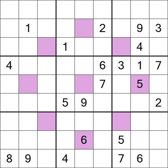 Asterisk Sudoku - Schwierig