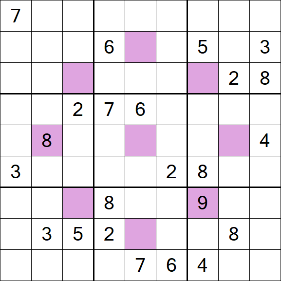 Asterisk Sudoku - Schwierig