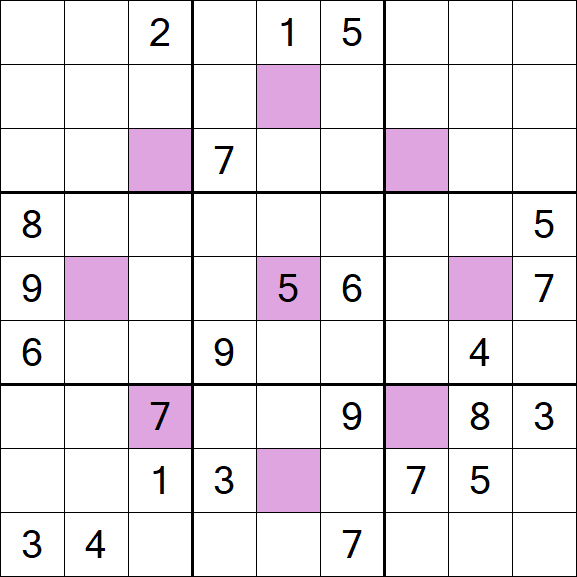 Asterisk Sudoku - Schwierig