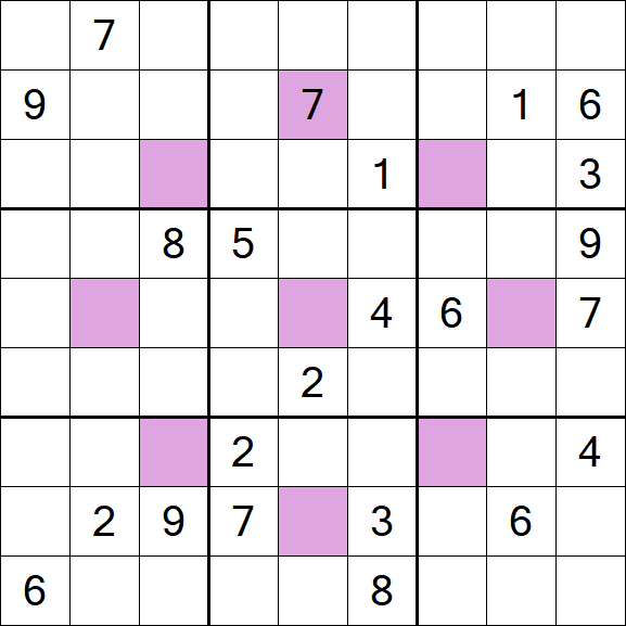 Asterisk Sudoku - Schwierig