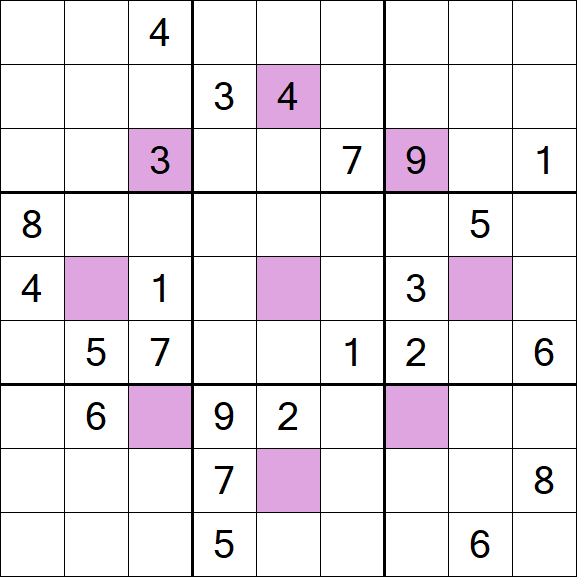 Asterisk Sudoku - Schwierig