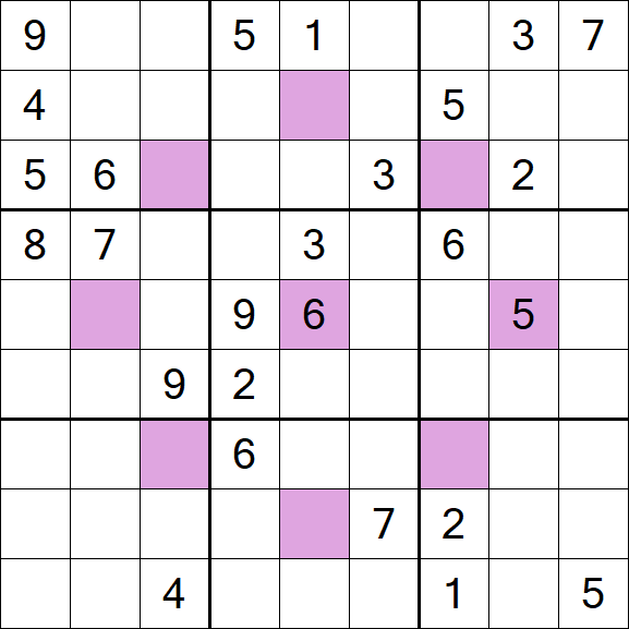 Asterisk Sudoku - Schwierig