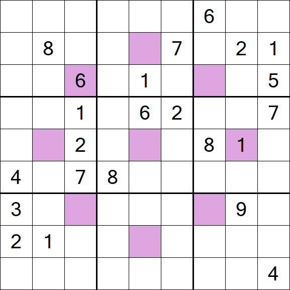 Asterisk Sudoku - Schwierig