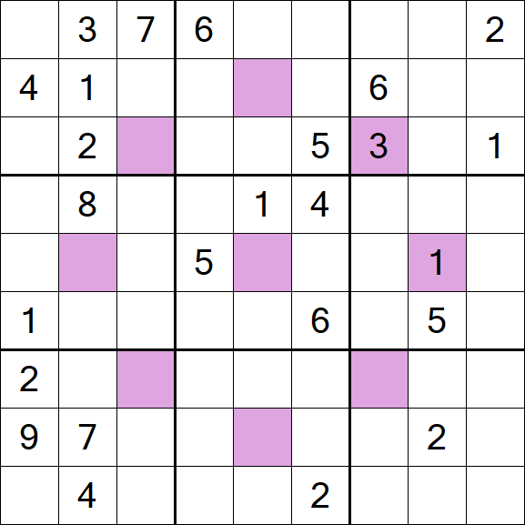 Asterisk Sudoku - Schwierig