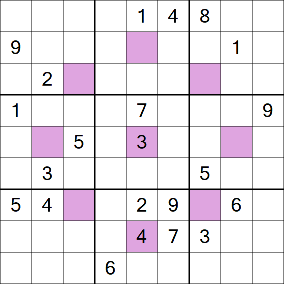 Asterisk Sudoku - Schwierig