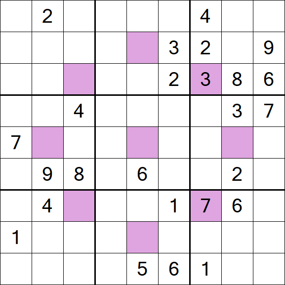 Asterisk Sudoku - Schwierig