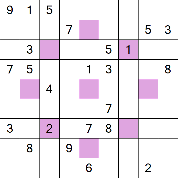 Asterisk Sudoku - Schwierig
