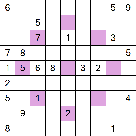Asterisk Sudoku - Schwierig