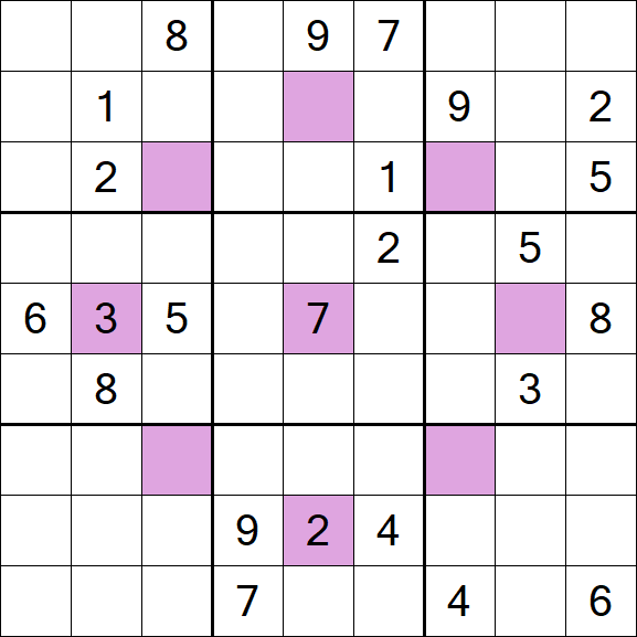Asterisk Sudoku - Schwierig