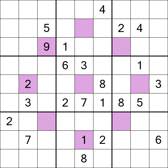 Asterisk Sudoku - Schwierig
