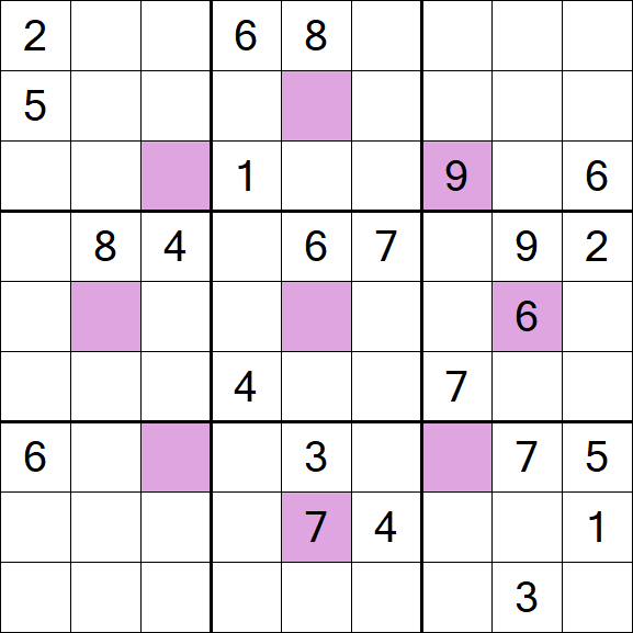 Asterisk Sudoku - Schwierig