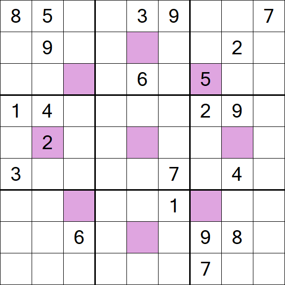 Asterisk Sudoku - Schwierig