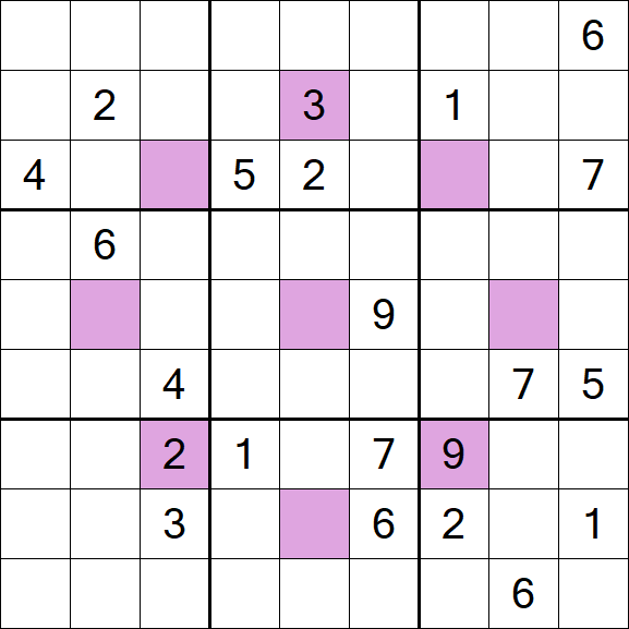Asterisk Sudoku - Schwierig