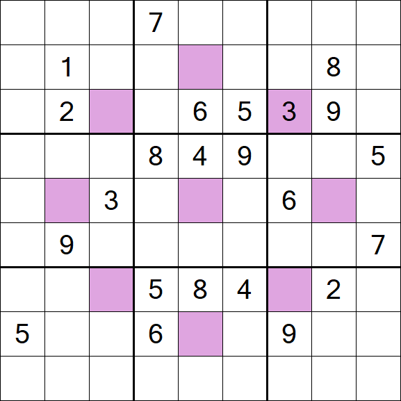 Asterisk Sudoku - Schwierig