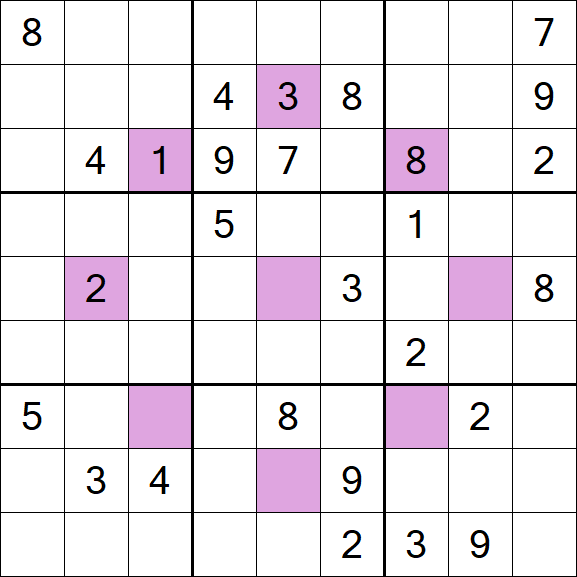 Asterisk Sudoku - Schwierig