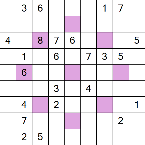 Asterisk Sudoku - Schwierig