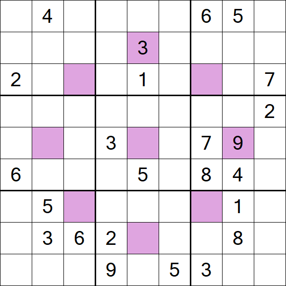 Asterisk Sudoku - Schwierig