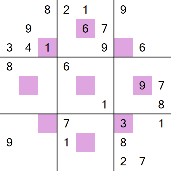 Asterisk Sudoku - Schwierig