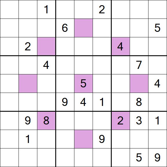 Asterisk Sudoku - Schwierig