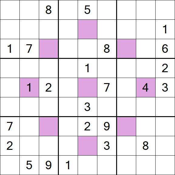 Asterisk Sudoku - Schwierig
