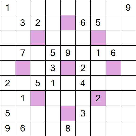 Asterisk Sudoku - Schwierig