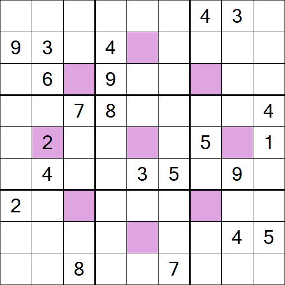 Asterisk Sudoku - Schwierig
