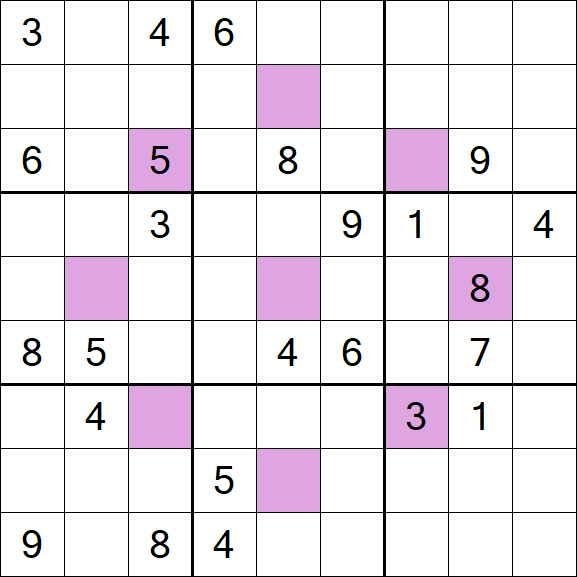Asterisk Sudoku - Schwierig
