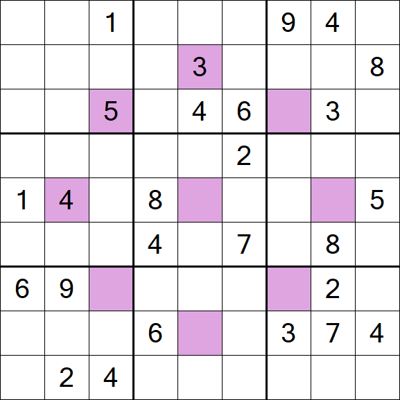 Asterisk Sudoku - Difficile