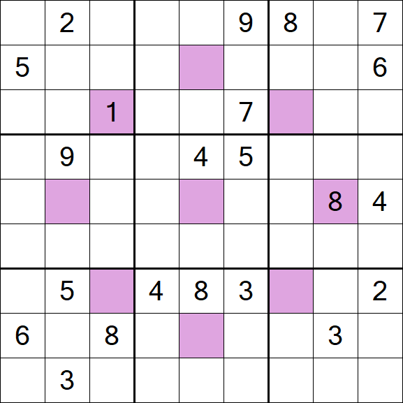Asterisk Sudoku - Schwierig