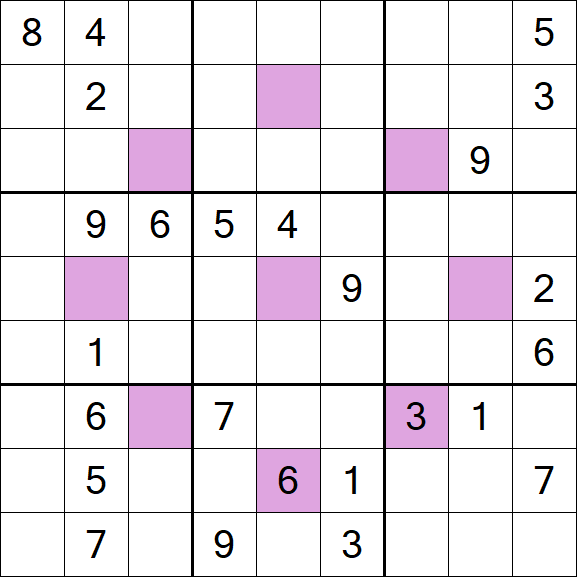 Asterisk Sudoku - Schwierig