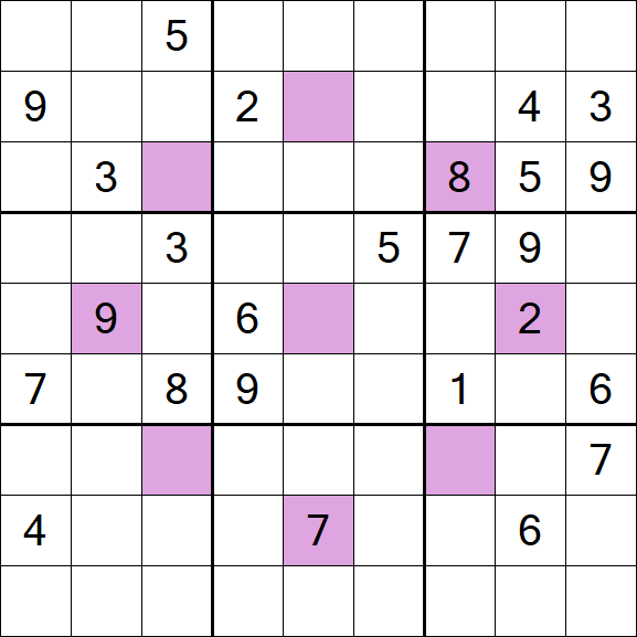 Asterisk Sudoku - Schwierig